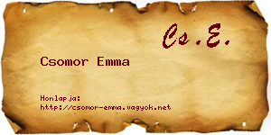 Csomor Emma névjegykártya